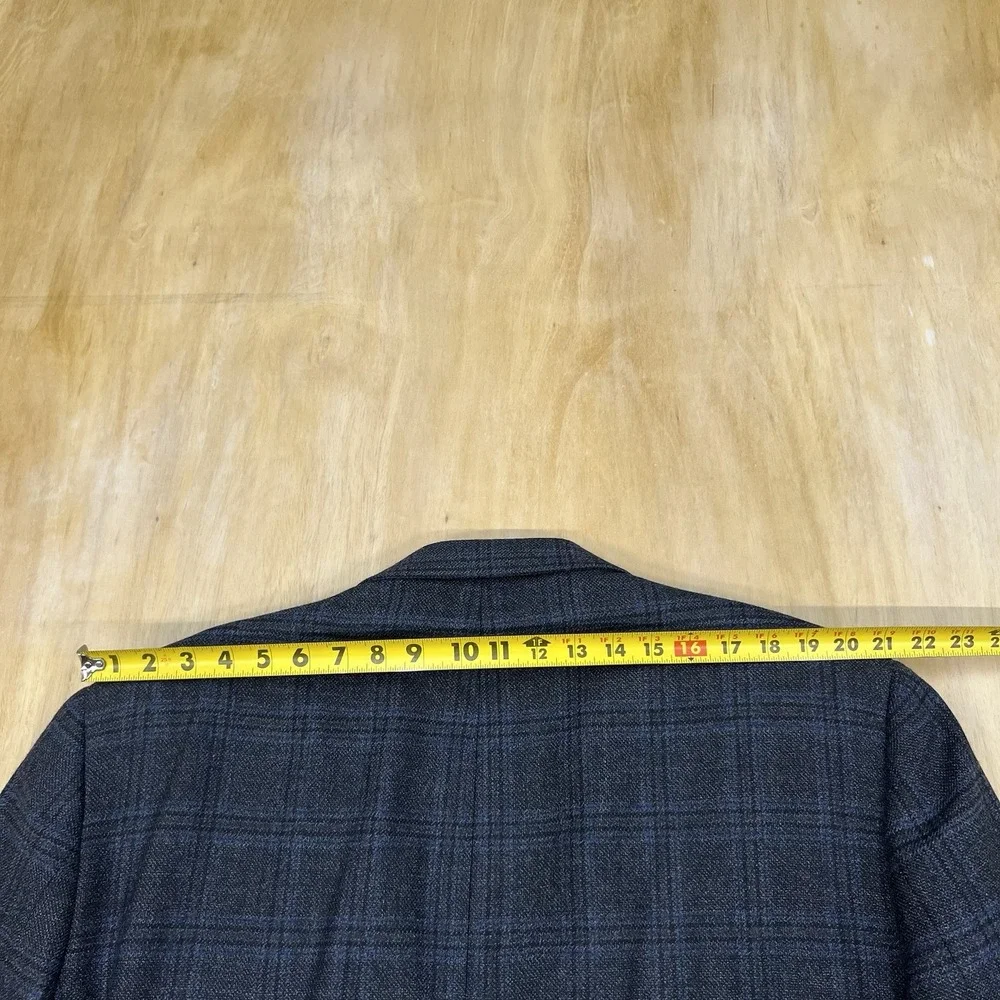Lauren Ralph Lauren Soft Tweed Blazer Mens 52L Long Wool Stretch Black/Gray/Navy